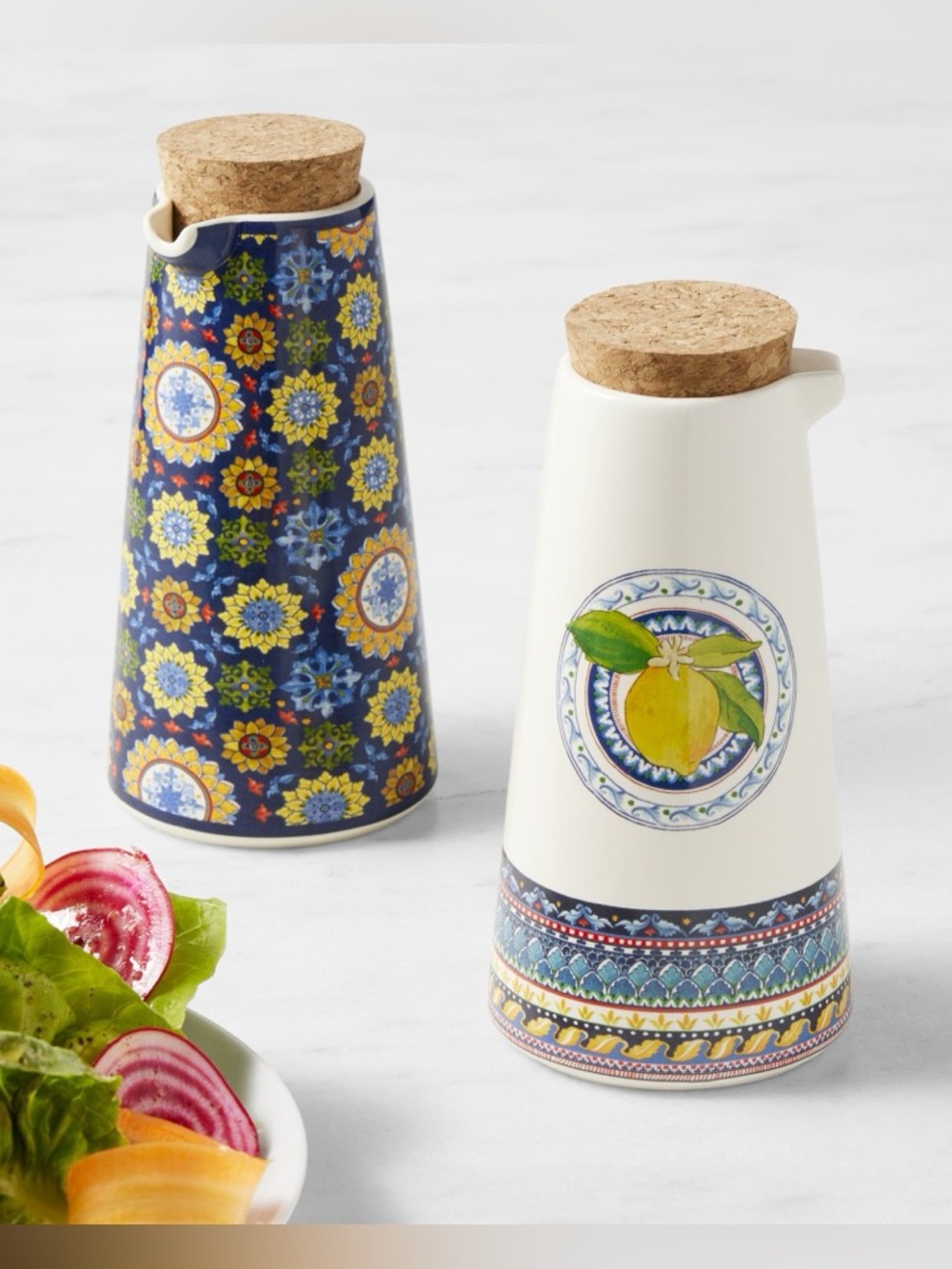 Williams Sonoma Sicily Ceramic Oil Containers, 12-oz, Set of 2